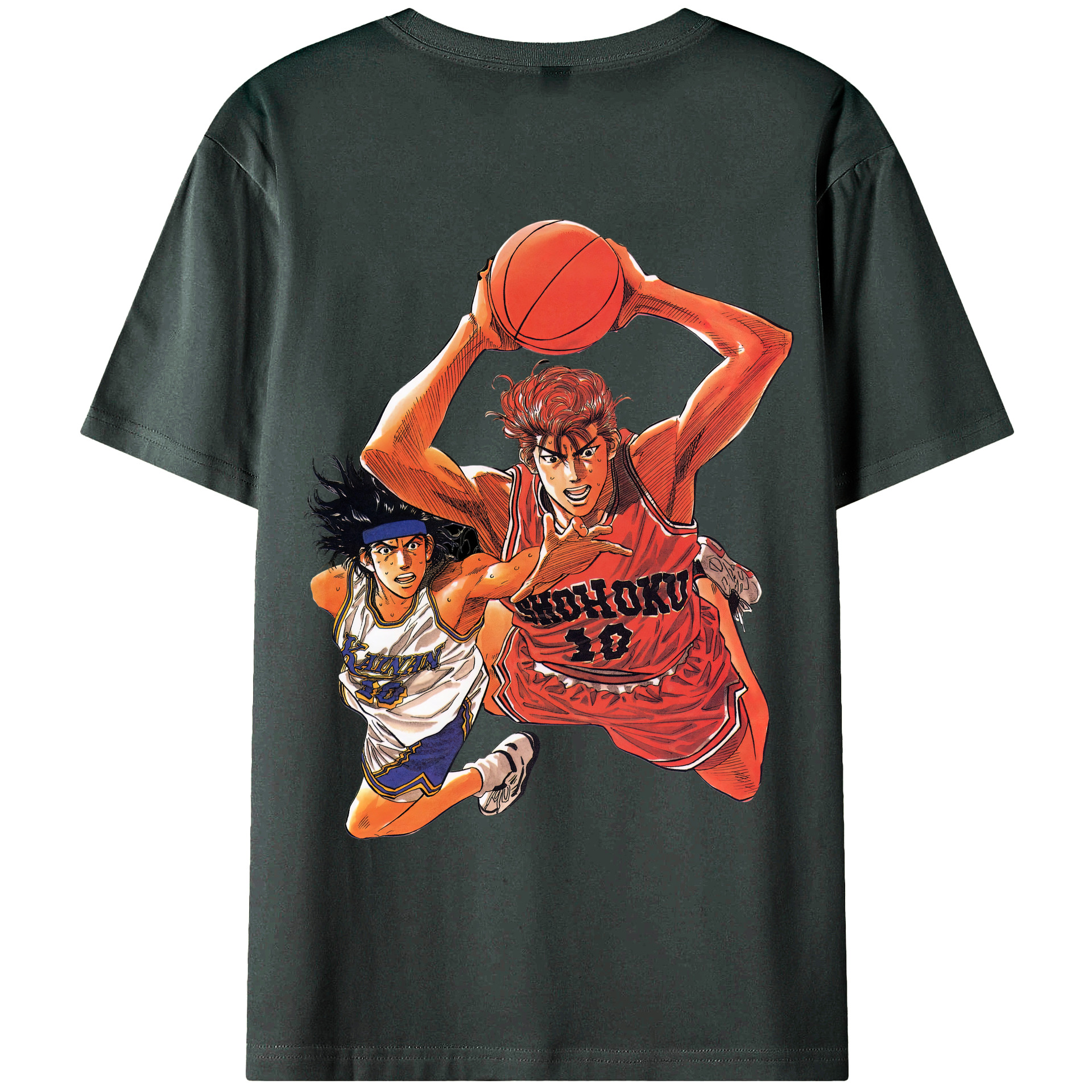 （画像用） SLAM DUNK／スラムダンク 綿100％ メンズ半袖Tシャツ（バックプリント） 通気性